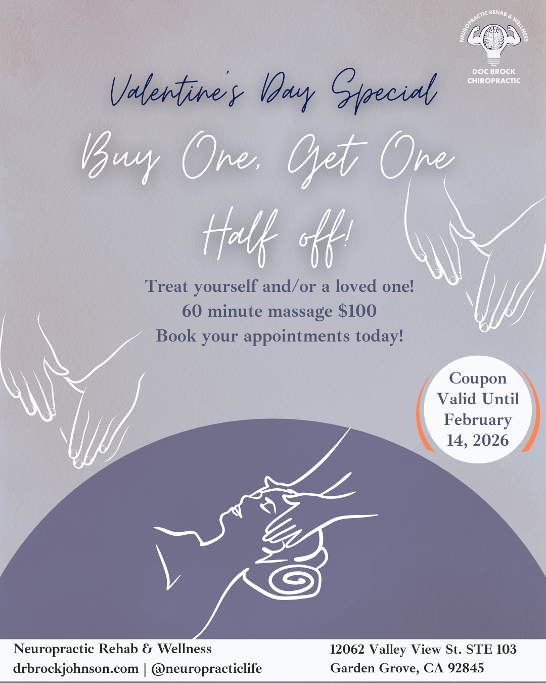 Valentine's Day BOGO Massage Special